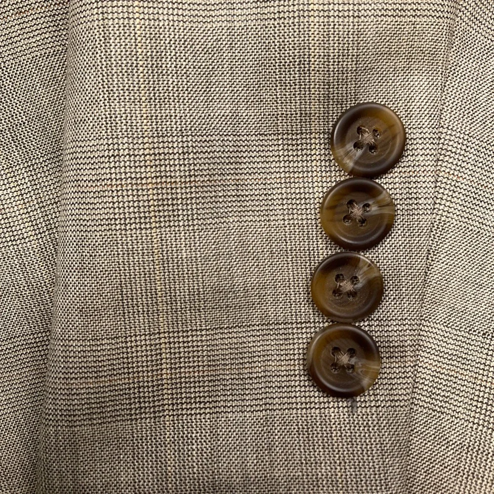 Chaps Ralph Lauren Blazer Mens 42R Tan Glen Plaid Wool Cashmere Jacket  Canada‎